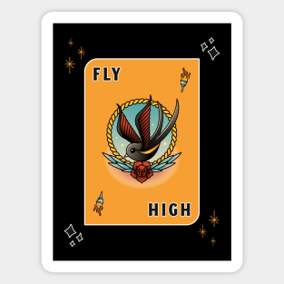 Fly High Bird Tattoo Magnet